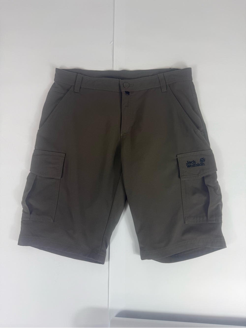 Jack Wolfskin Men's Dark Olive Green Cargo Shorts